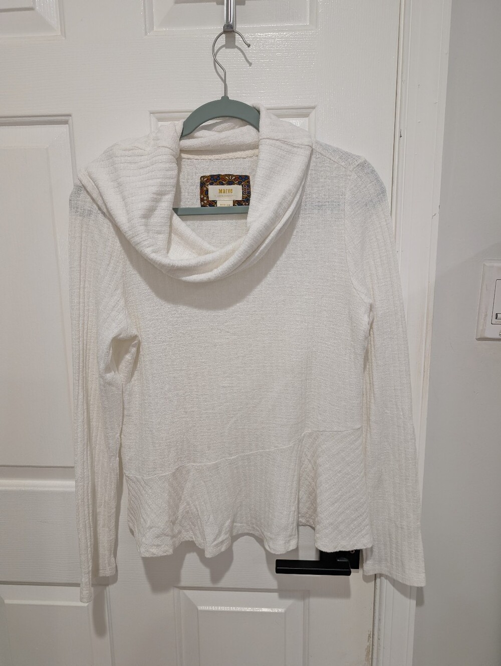 Maeve Women's Cream Cowl Neck Sweater